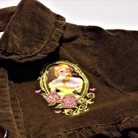 Disney Princess Brown Corduroy Pea Coat 5T - Picture 4 of 4